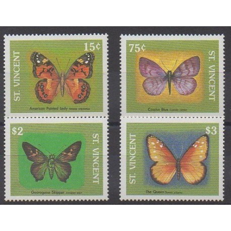 Saint-Vincent - 1989 - No 1166N/1166R - Insectes