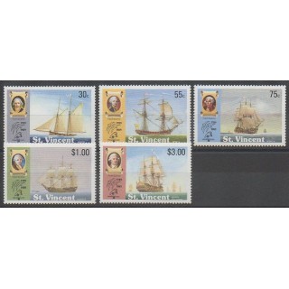 Buy this set of stamps of Saint Vincent of the year 1989 (Nb 1126/1130).