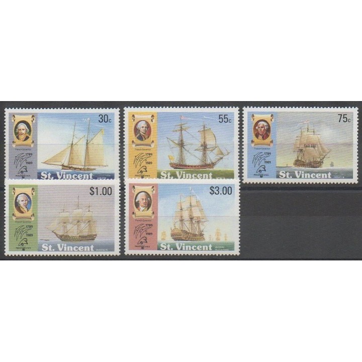 Acheter cette série de timbres de Saint-Vincent de l'année 1989 (No 1126/1130).