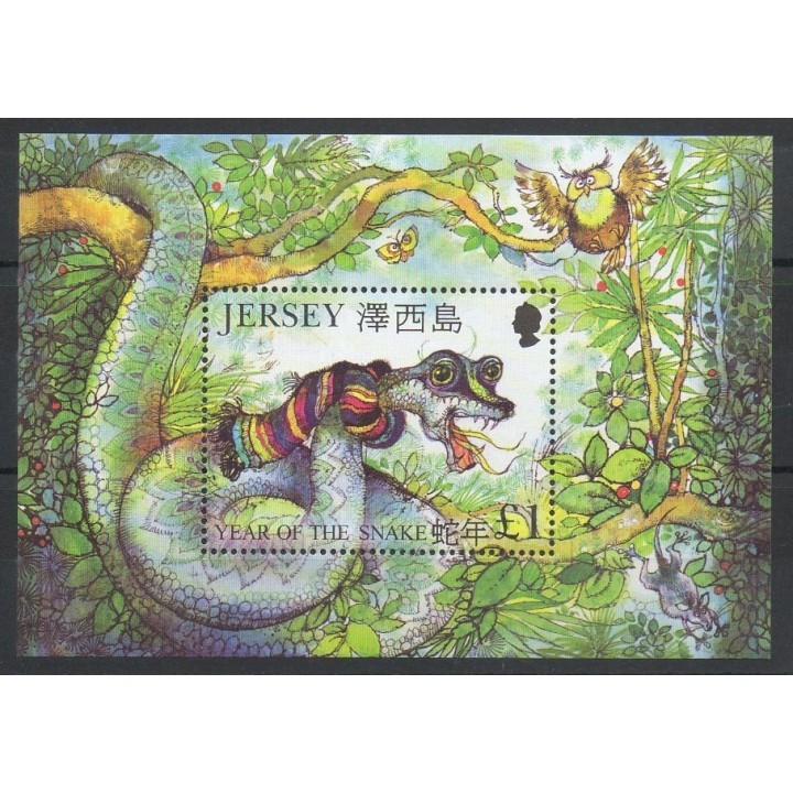 Timbres - Thème horoscope - Jersey - 2001- No BF 34