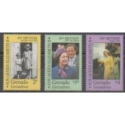 Grenadines - 1986 - No 656/658 - Royauté - Principauté