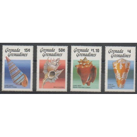 Grenadines - 1986 - Nb 670/673 - Sea life