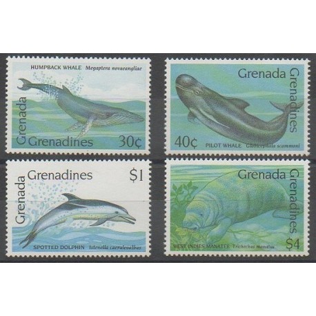 Grenadines - 1990 - No 1087/1090 - Mammifères - Vie marine
