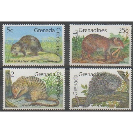 Grenadines - 1990 - No 1095/1098 - Mammifères