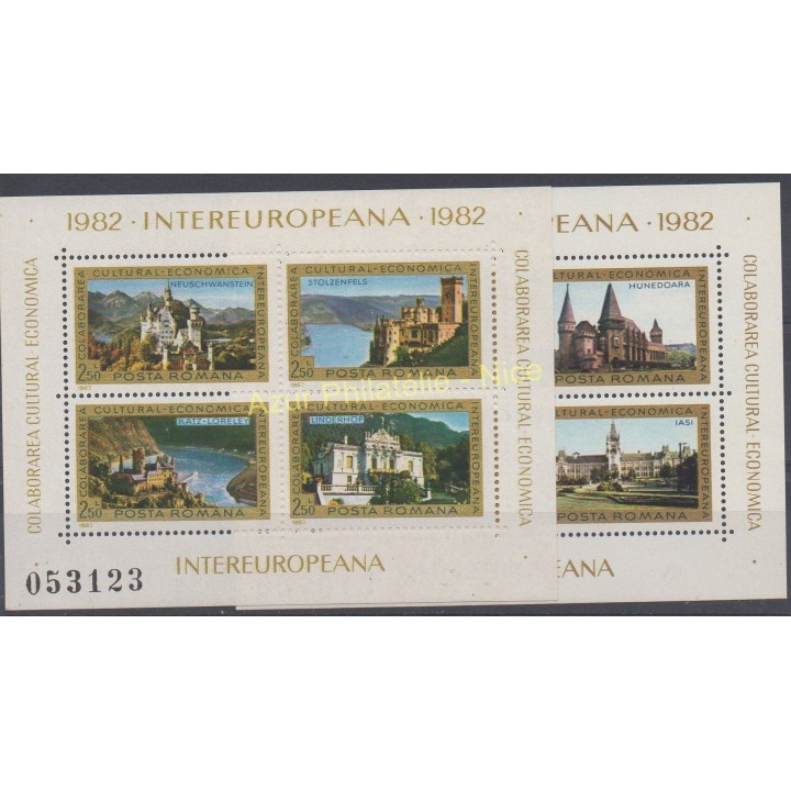 Timbres - Thème monuments - Roumanie - 1982 - No BF 153 - BF 154