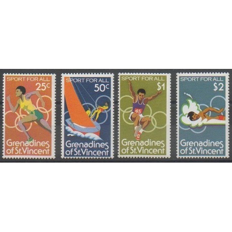 Saint-Vincent (Iles Grenadines) - 1980 - No 182/185 - Jeux Olympiques d'été