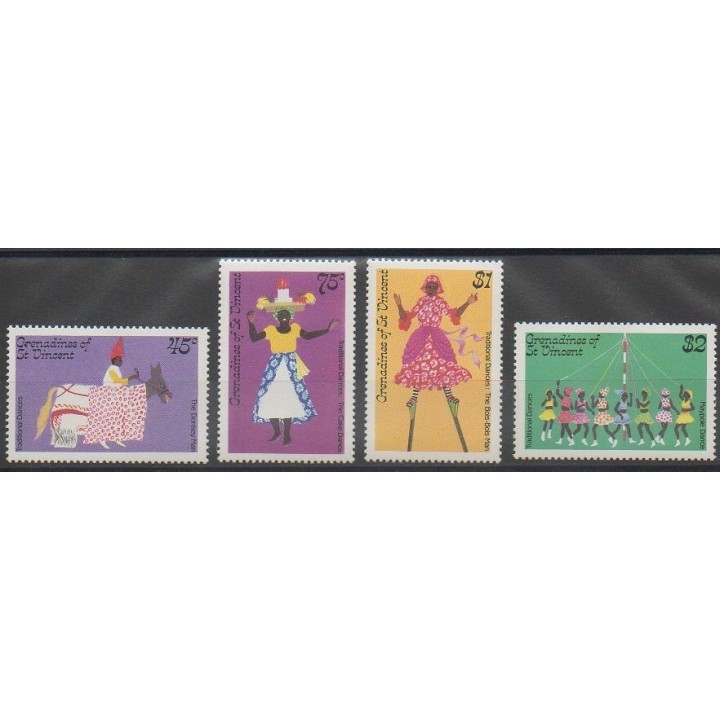 Acheter cette série de timbres de Saint-Vincent (Iles Grenadines) de l'année 1985 (No 447/450).