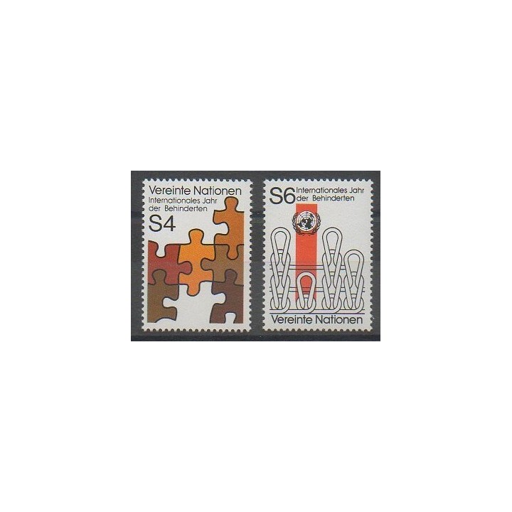 Acheter cette série de timbres des Nations Unies (ONU - Vienne) de l'année 1981 (No 17/18).