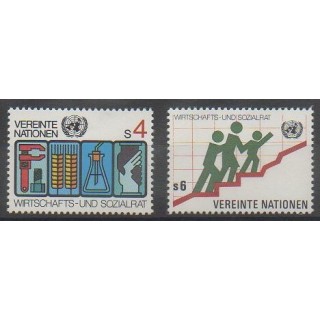 Acheter cette série de timbres des Nations Unies (ONU - Vienne) de l'année 1980 (No 14/15).