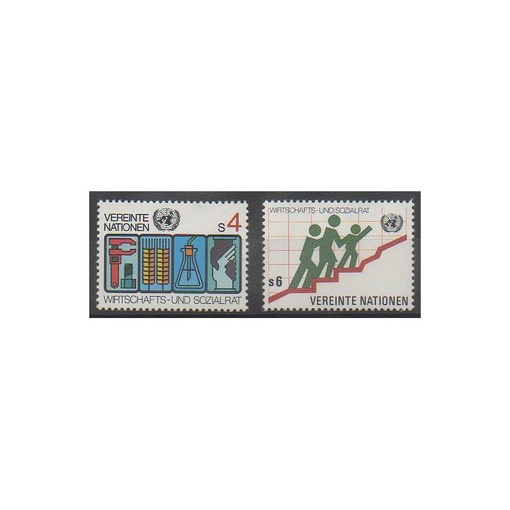 Buy this set of stamps of United Nations (UN - Vienna) of the year 1980 (Nb 14/15).