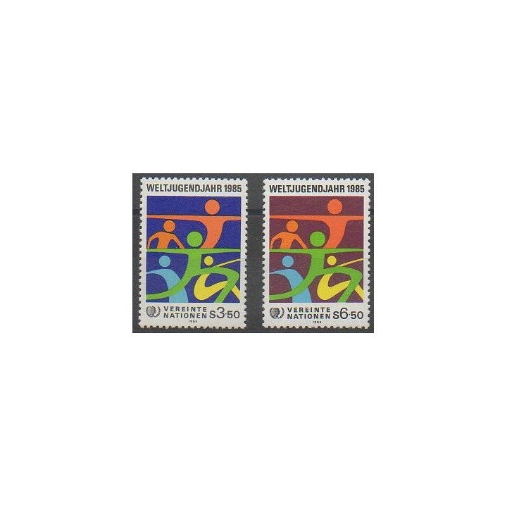 Buy this set of stamps of United Nations (UN - Vienna) of the year 1984 (Nb 45/46).
