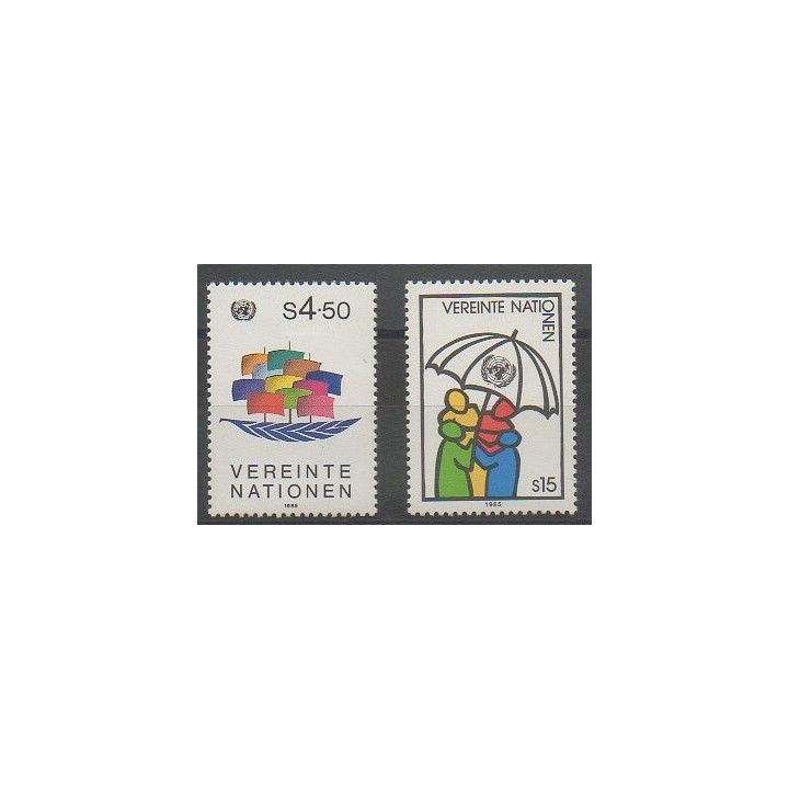 Buy this set of stamps of United Nations (UN - Vienna) of the year 1985 (Nb 49/50).