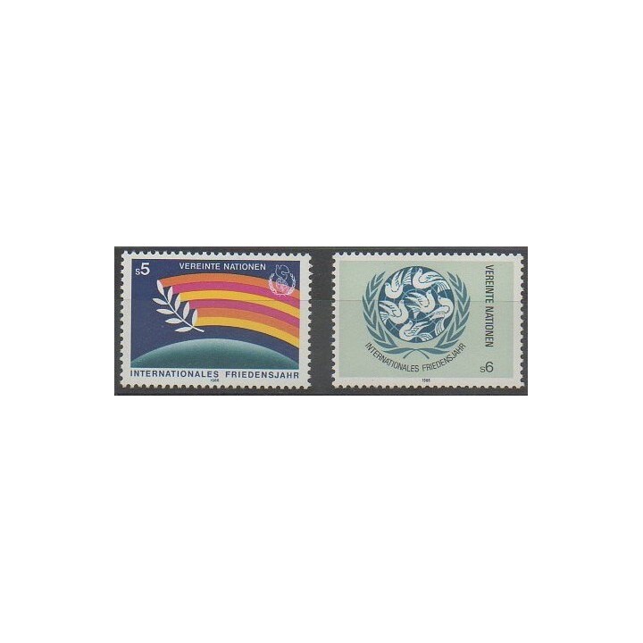 Buy this set of stamps of United Nations (UN - Vienna) of the year 1986 (Nb 62/63).