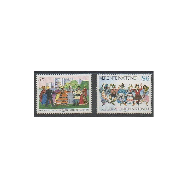 Acheter cette série de timbres des Nations Unies (ONU - Vienne) de l'année 1987 (No 75/76).