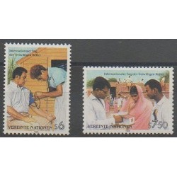 Nations Unies (ONU - Vienne) - 1988 - No 83/84 - Santé ou Croix-Rouge