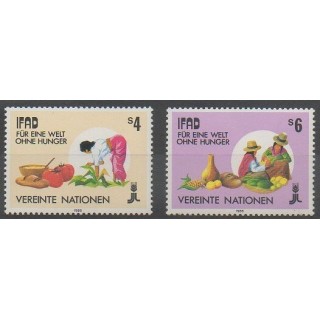 Acheter cette série de timbres des Nations Unies (ONU - Vienne) de l'année 1988 (No 79/80).