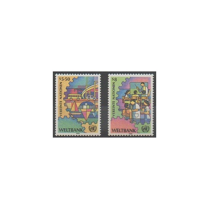 Buy this set of stamps of United Nations (UN - Vienna) of the year 1989 (Nb 89/90).