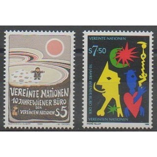 Acheter cette série de timbres des Nations Unies (ONU - Vienne) de l'année 1989 (No 94/95).