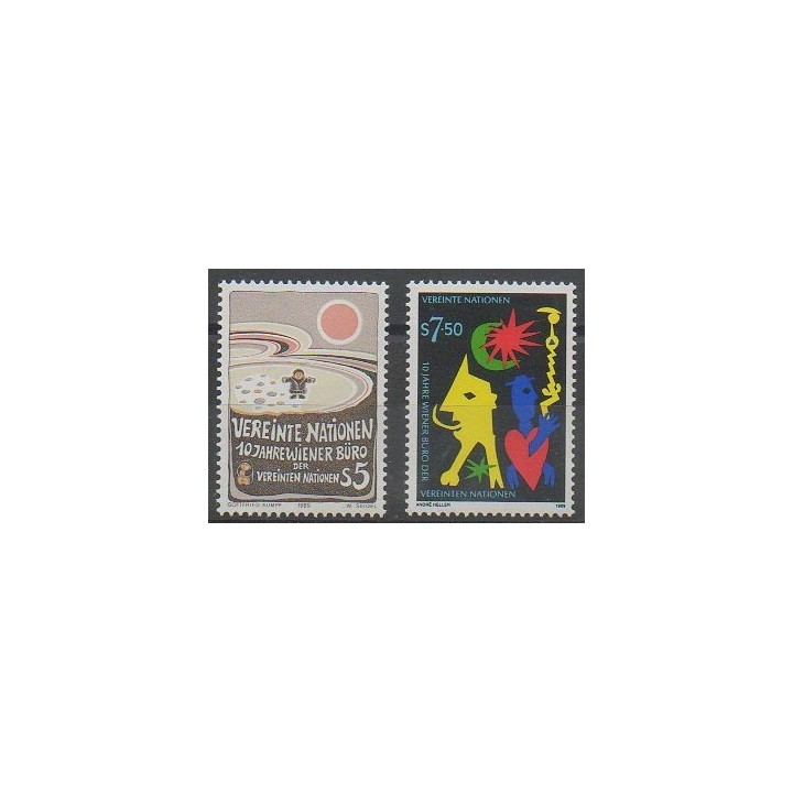 Buy this set of stamps of United Nations (UN - Vienna) of the year 1989 (Nb 94/95).
