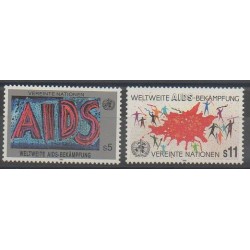 Nations Unies (ONU - Vienne) - 1990 - No 104/105 - Santé ou Croix-Rouge