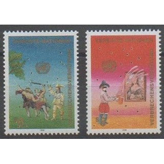 Buy this set of stamps of United Nations (UN - Vienna) of the year 1990 (Nb 110/111).