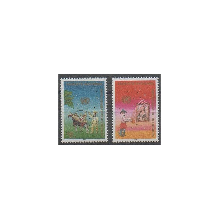Buy this set of stamps of United Nations (UN - Vienna) of the year 1990 (Nb 110/111).