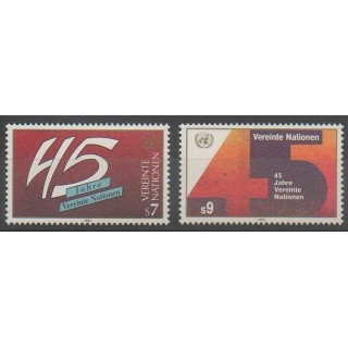 Acheter cette série de timbres des Nations Unies (ONU - Vienne) de l'année 1990 (No 108/109).