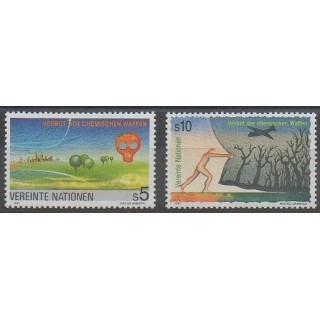 Buy this set of stamps of United Nations (UN - Vienna) of the year 1991 (Nb 127/128).