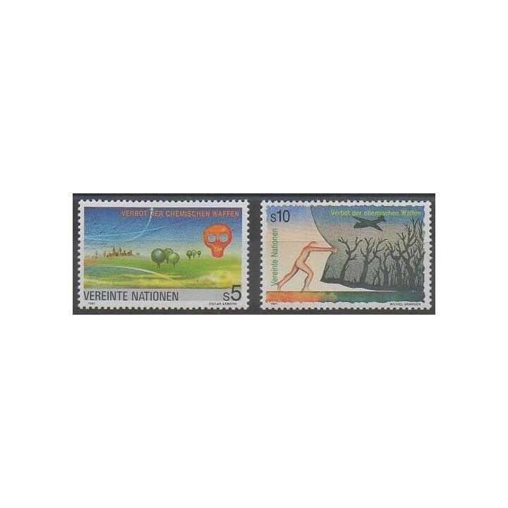 Acheter cette série de timbres des Nations Unies (ONU - Vienne) de l'année 1991 (No 127/128).