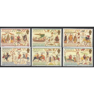 Timbres - Thème histoire divers - Jersey - 1987- No 408/413