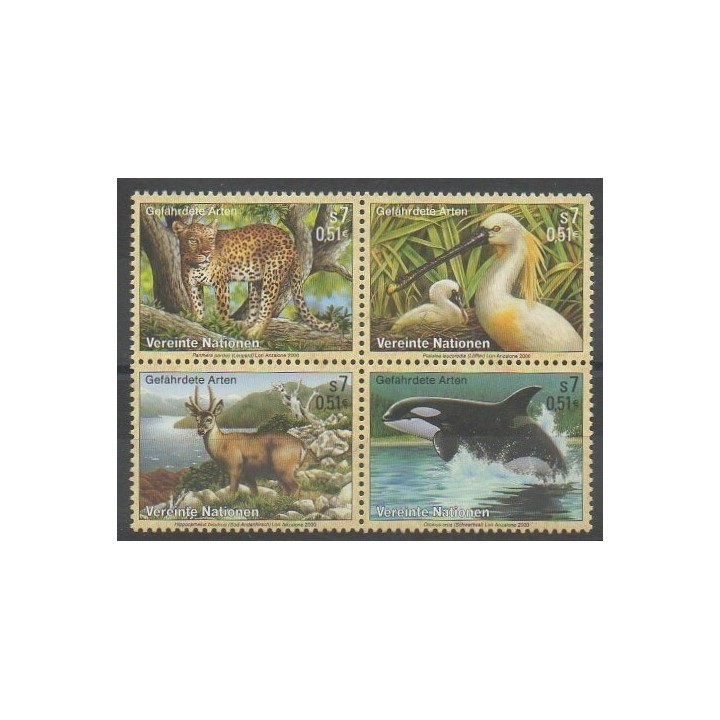 Acheter cette série de timbres des Nations Unies (ONU - Vienne) de l'année 2000 (No 319/322).