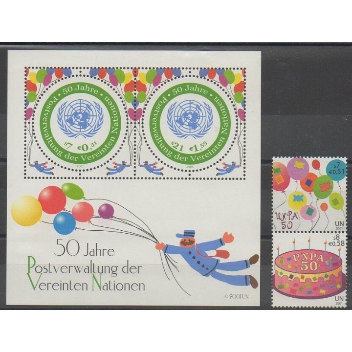 Acheter cette série de timbres des Nations Unies (ONU - Vienne) de l'année 2001 (No 357/358 - BF14).