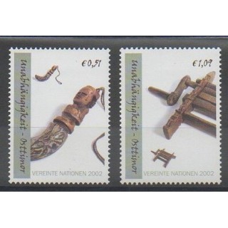 Buy this set of stamps of United Nations (UN - Vienna) of the year 2002 (Nb 374/375).