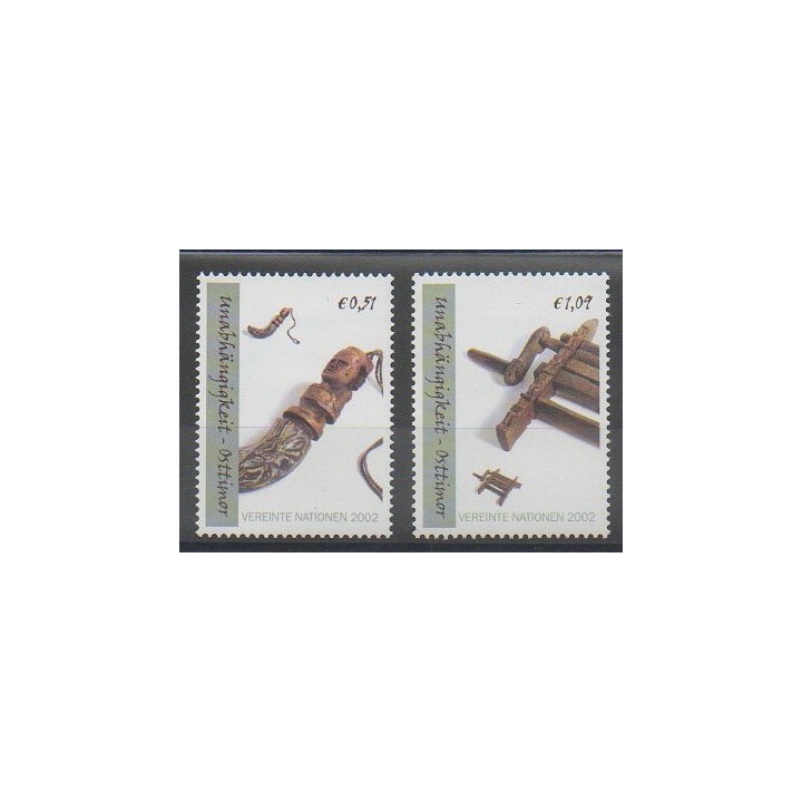 Buy this set of stamps of United Nations (UN - Vienna) of the year 2002 (Nb 374/375).