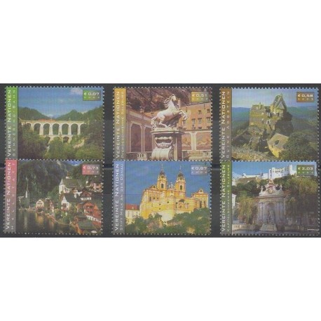 Nations Unies (ONU - Vienne) - 2002 - No 364/369 - Sites