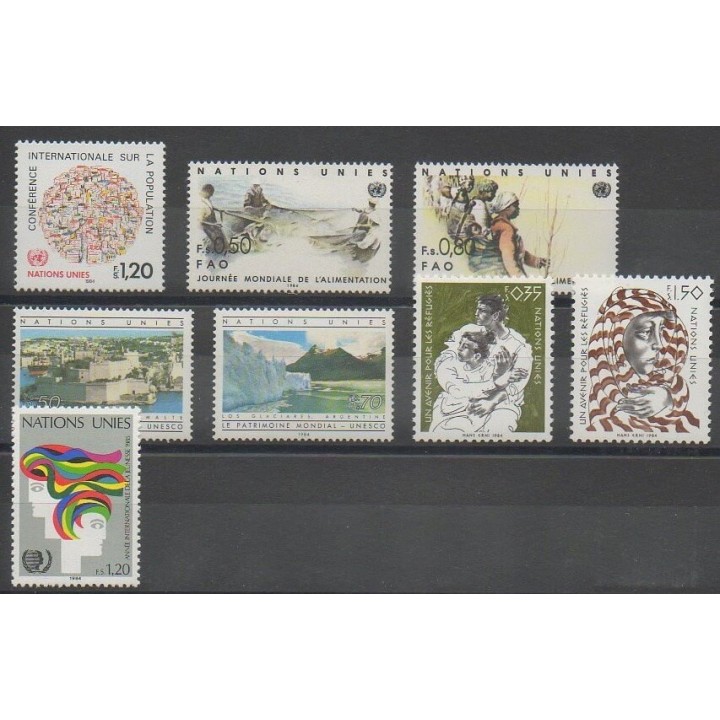 Acheter les timbres des Nations Unies (ONU - Genève)  de l'année 1984 (No 119/126).