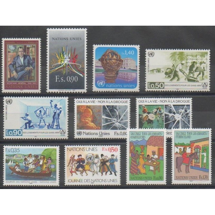 Buy the stamps of United Nations (UN - Geneva) of the year 1987 (Nb 151/161).