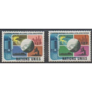 Acheter cette série de timbres des Nations Unies (ONU - Genève)  de l'année 1975 (No 46/47).