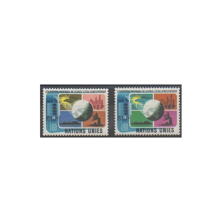 Acheter cette série de timbres des Nations Unies (ONU - Genève)  de l'année 1975 (No 46/47).
