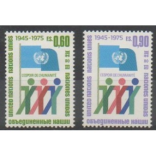 Buy this set of stamps of United Nations (UN - Geneva) of the year 1975 (Nb 50/51).