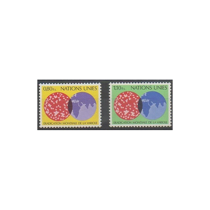 Acheter cette série de timbres des Nations Unies (ONU - Genève)  de l'année 1978 (No 73/74).