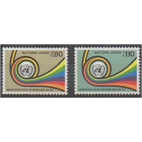 Nations Unies (ONU - Genève) - 1976 - No 60/61 - Service postal