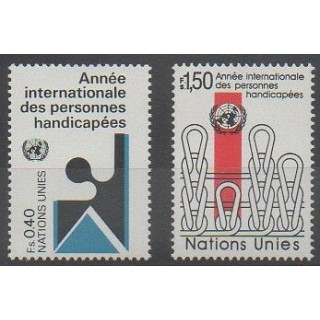 Acheter cette série de timbres des Nations Unies (ONU - Genève)  de l'année 1981 (No 97/98).