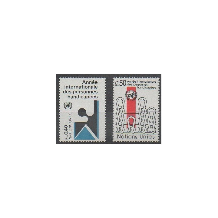 Acheter cette série de timbres des Nations Unies (ONU - Genève)  de l'année 1981 (No 97/98).