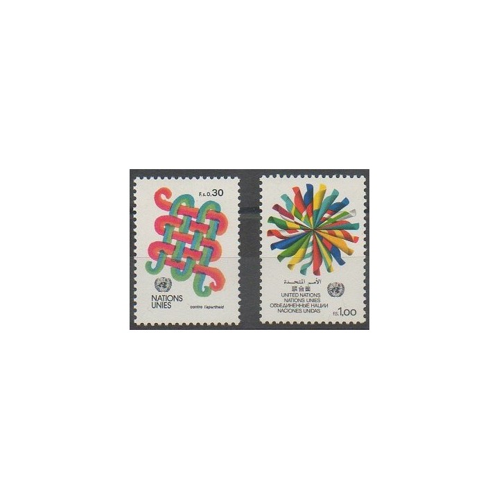 Acheter cette série de timbres des Nations Unies (ONU - Genève)  de l'année 1982 (No 103/104).