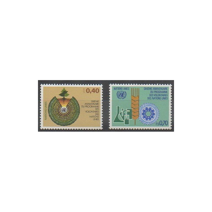 Acheter cette série de timbres des Nations Unies (ONU - Genève)  de l'année 1981 (No 101/102).