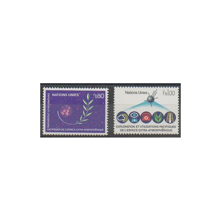Acheter cette série de timbres des Nations Unies (ONU - Genève)  de l'année 1982 (No 107/108).