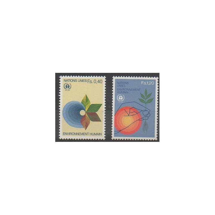 Acheter cette série de timbres des Nations Unies (ONU - Genève)  de l'année 1982 (No 105/106).