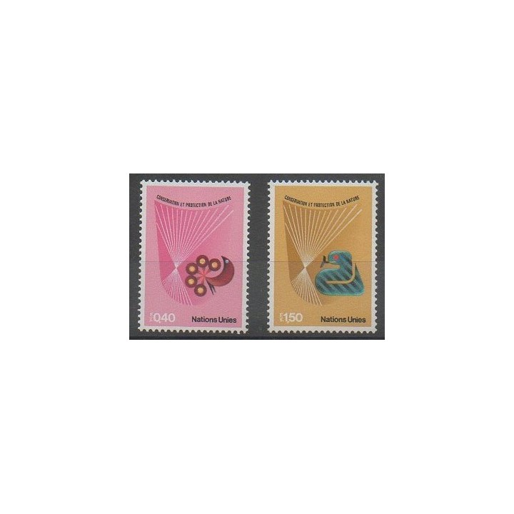 Buy this set of stamps of United Nations (UN - Geneva) of the year 1982 (Nb 109/110).