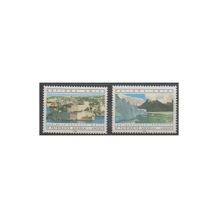 Acheter cette série de timbres des Nations Unies (ONU - Genève)  de l'année 1984 (No 122/123).